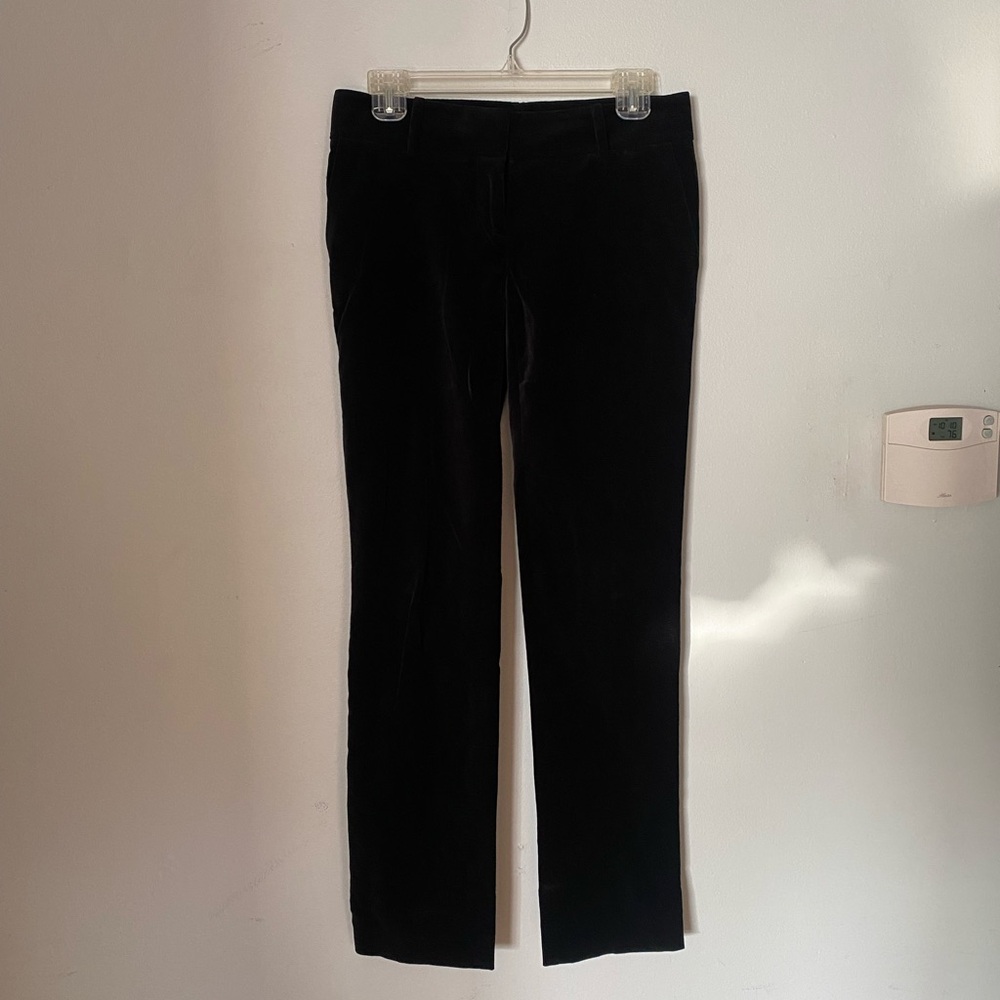 WoMen's Ann Taylor Velvet Black Pants